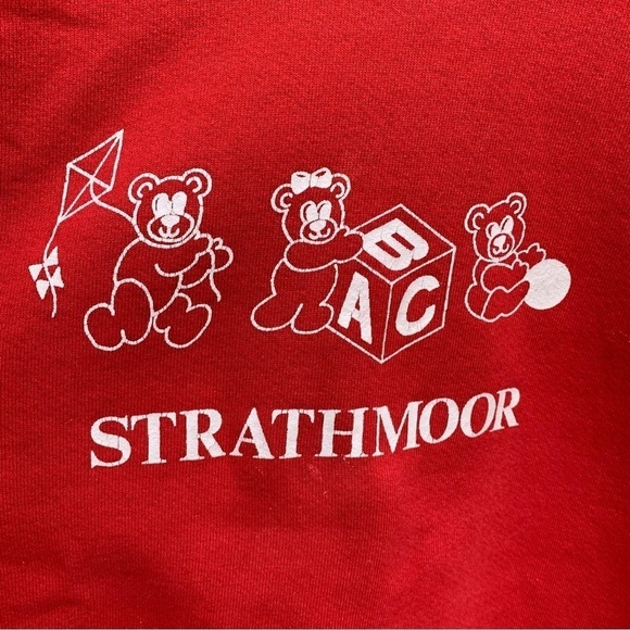 Vintage Crewneck Sweatshirt Strathmoor Preschool Education Louisville Ky Bears - Picture 1 of 4